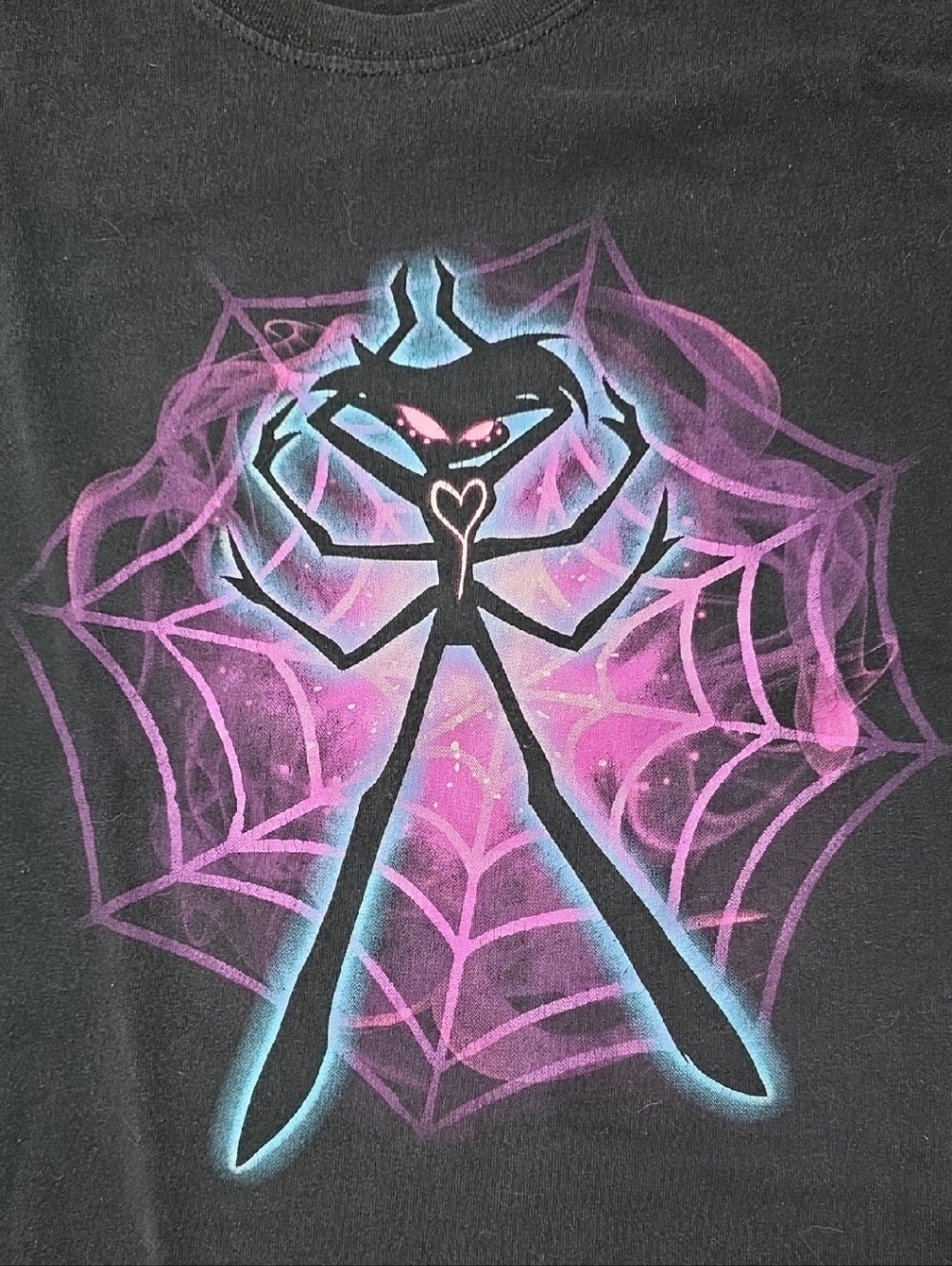 Hazbin Hotel Unisex Angel Dust "Addict" Graphic Tee Shirt Sz Md